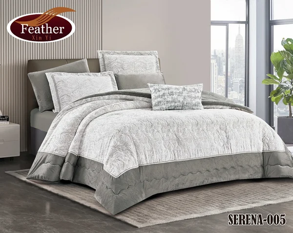 لحاف سيرينا الفندقي | من الخارج فوطة من الداخل فرو | 7 قطع-serena-05 thumbnail 1