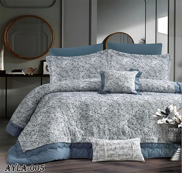 Ayla Quilt Set | 8-Piece Luxury Set for Two People | Elegant Design | 100% Cotton - Ayla-05 thumbnail 1