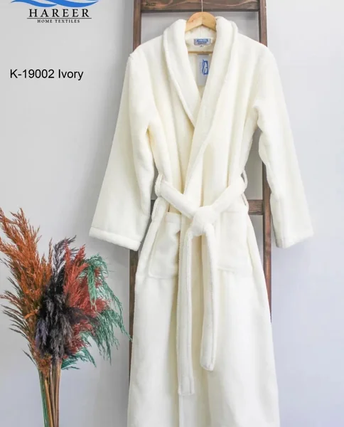 High-quality Turkish bathrobe made of 100% natural cotton, one piece, from the famous brand Harir.