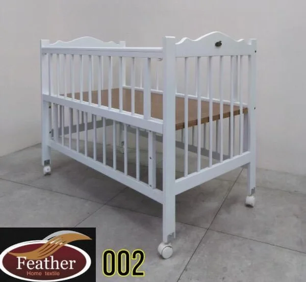 سرير بيبي خشب ماليزي أصلي من ماركة فذر مقاس 60 * 120 سم-002