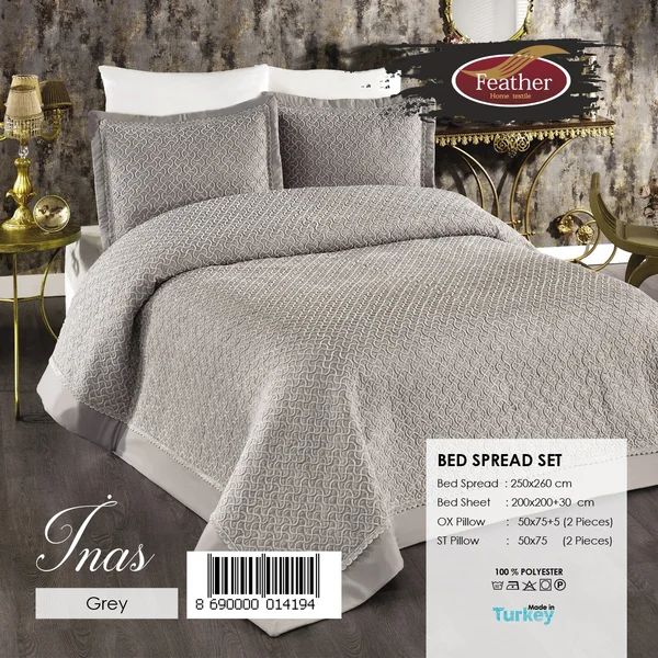 مفرش ايناس التركي نفرين 6 قطع فندقي قطن %100 inas-03
