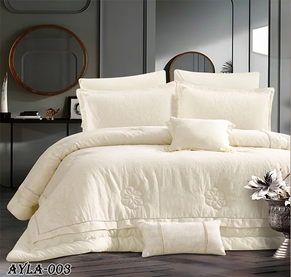 Ayla Quilt Set | 8-Piece Luxury Set for Two People | Elegant Design | 100% Cotton - Ayla-03 thumbnail 1