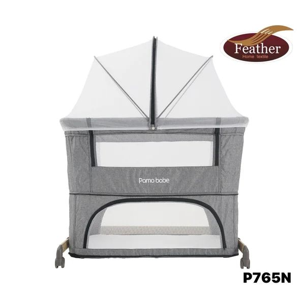 سرير بيبي 3 في 1 للسفر مع ناموسية شفافة قابلة للتنفس للرضع-765