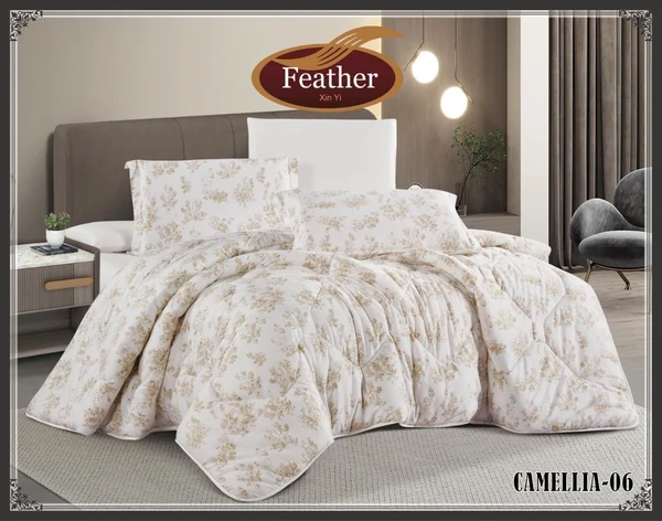 Camellia Floral Quilt | Summer | Pure Cotton | Queen | 4-Piece Set CAMELLIA-06