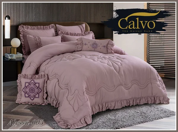 لحاف أليسا |  دانتيل | كينج سايز  | 8 قطع Alyssa-03