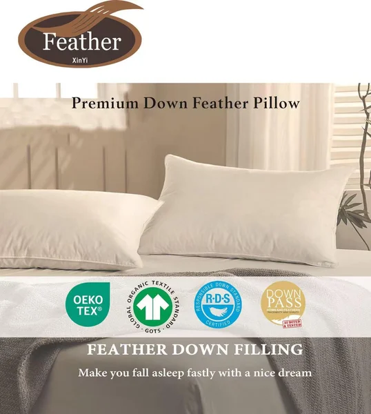 مخدة داون بريميوم الفندقية من الريش بنسبة 25%