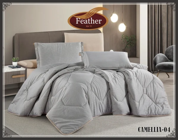 Camellia Floral Quilt | Summer | Pure Cotton | Queen | 4-Piece Set