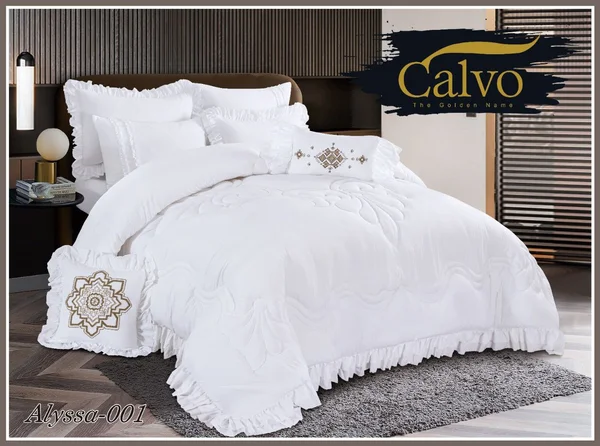 لحاف أليسا |  دانتيل | كينج سايز  | 8 قطع Alyssa-01