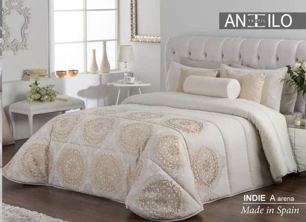 طقم لحاف انتيلو الاسباني الفاخر من الجاكار مع القطن مصمم ليمنحك تجربة نوم لا مثيل لهايتكون من 10 قطع-Antilo-indie A arena