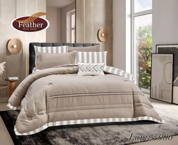 Lamis Embroidered Quilt | Summer | 100% Cotton | Twin Size | 4-Piece Set Lamis-06 thumbnail 1