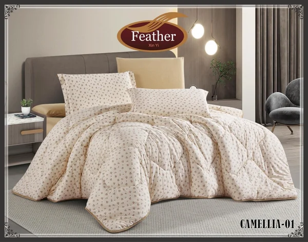Camellia Floral Quilt | Summer | Pure Cotton | Queen | 4-Piece Set CAMELLIA-01