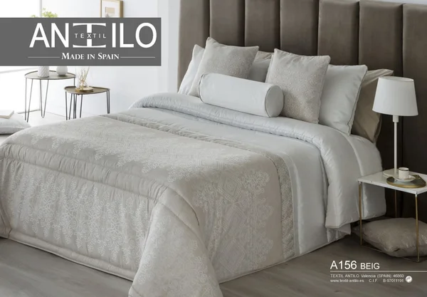 طقم لحاف انتيلو الاسباني الفاخر من الجاكار مع القطن مصمم ليمنحك تجربة نوم لا مثيل لهايتكون من 10 قطع-Antilo-A156