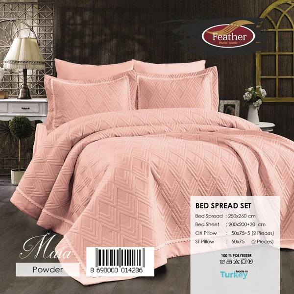 مفرش مايا التركي نفرين 6 قطع فندقي قطن %100 Maia-02