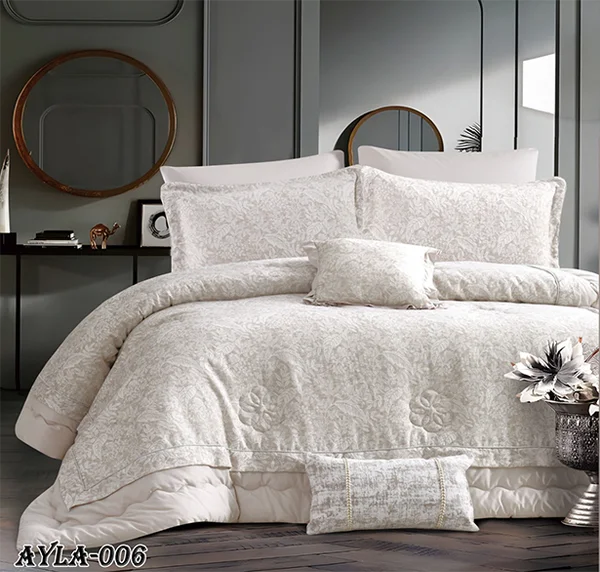 Ayla Quilt Set | 8-Piece Luxury Set for Two People | Elegant Design | 100% Cotton - Ayla-06 thumbnail 1