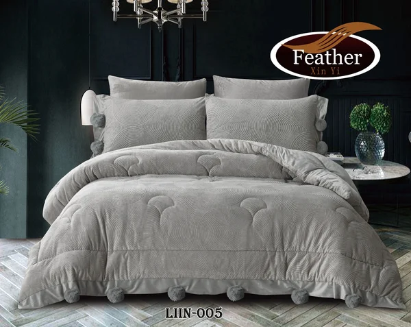 لحاف لين نفرين فرو ومن الداخل مخمل | 6 قطع Liin-005 thumbnail 1