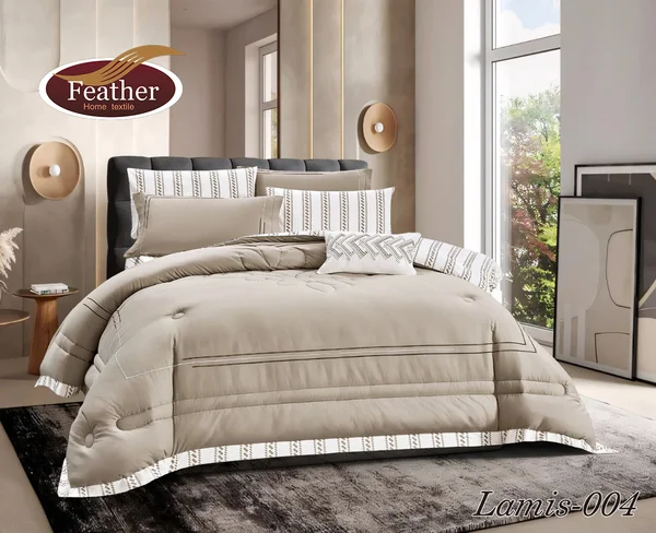 Lamis Embroidered Quilt | Summer | 100% Cotton | Twin Size | 4-Piece Set Lamis-04 thumbnail 1