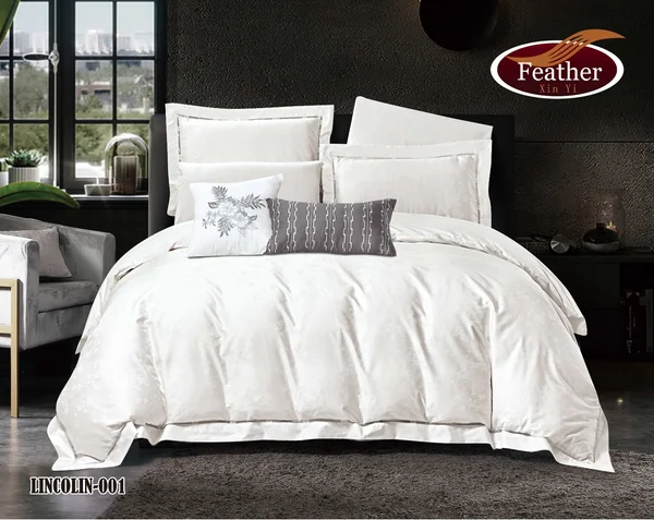 Lincoln Quilt Set for 2 People, Jacquard exterior, 100% cotton interior, Super King, 9 pieces - Lincolin01 thumbnail 1