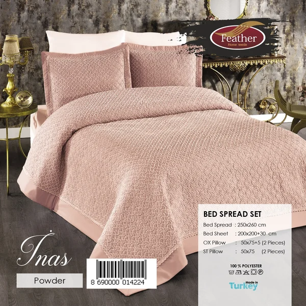مفرش ايناس التركي نفرين 6 قطع فندقي قطن %100 inas-01