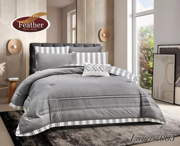 Lamis Embroidered Quilt | 100% Cotton | Queen | 6 Pieces Lamis-05 thumbnail 1