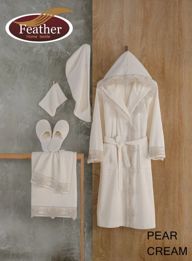 Turkish lace robe set | 7 pieces, cotton, free size 2
