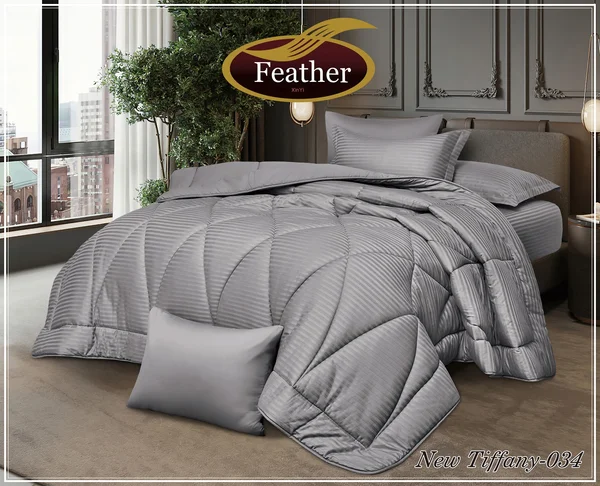 Hotel-style duvet cover made of 100% pure cotton, king size, 6 pieces, New Tiffany-34 thumbnail 1