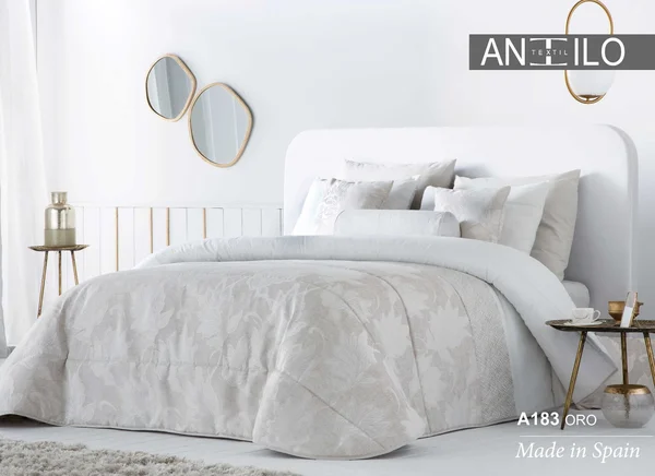 طقم لحاف انتيلو الاسباني الفاخر من الجاكار مع القطن مصمم ليمنحك تجربة نوم لا مثيل لهايتكون من 10 قطع-Antilo-A183