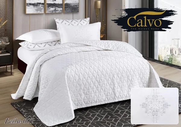 مفرش ليلى  نفرين 6 قطع فندقي قطن %100 Leila-01