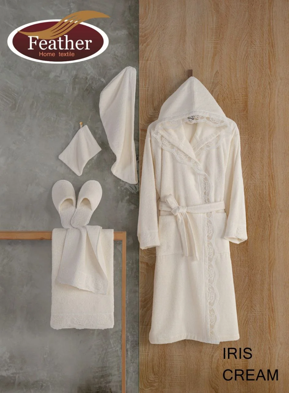 Turkish lace robe set | 7 pieces, cotton, free size - Image 3