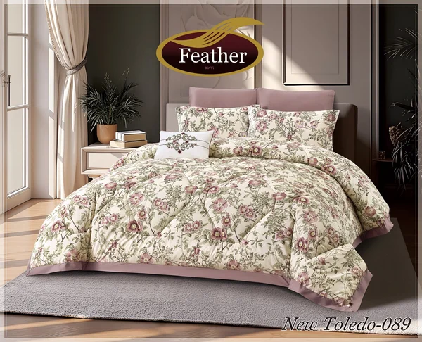 لحاف نيو توليدو نفرين 7 قطع فندقي قطن %100   New toledo-089 thumbnail 1