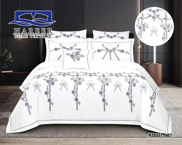لحاف ماريل نظام تلبيس مع حشوة قطن ١٠٠٪؜ كينج سايز ٩ قطع - Mariel-02