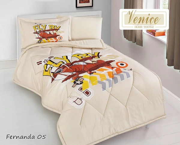 طقم لحاف فرناندا للأطفال | ماركة Venice | ٤ قطع - Fernanda-05