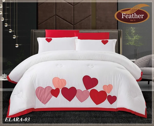 لحاف ايلار  الفندقي من القطن الصافي  100% قياس شخصين | 6 قطع -Elara-03 thumbnail 1