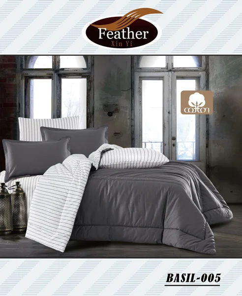 لحاف باسيل الفندقي من القطن الصافي  100% قياس شخصين | 6 قطع -Basil-05 thumbnail 1