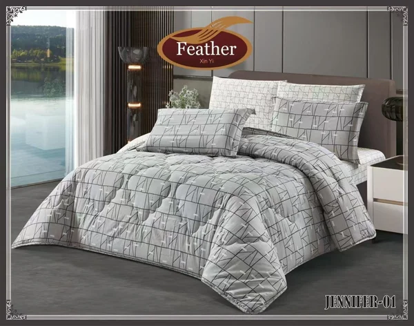 لحاف جينيفر الفندقي قطن 100٪؜ كينج سايز 6 قطع - JENNIFER-01