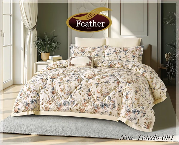 New Toledo Double Quilt Set, 7 Pieces, Hotel Quality, 100% Cotton, New Toledo-091 thumbnail 1