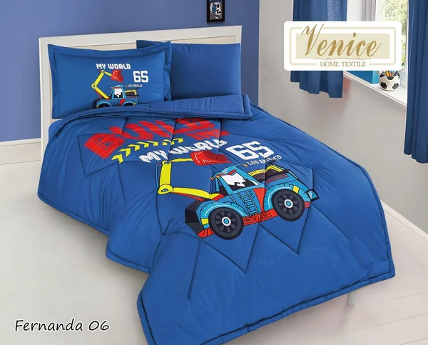 طقم لحاف فرناندا للأطفال | ماركة Venice | ٤ قطع - Fernanda-06