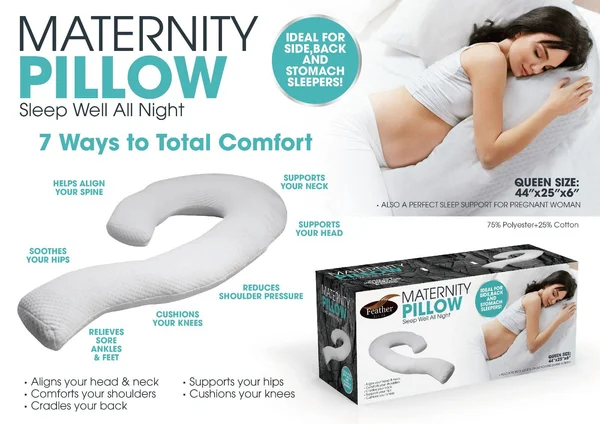 مخدة الحوامل المريحة | ماركة Feather | تصميم داعم للجسم
