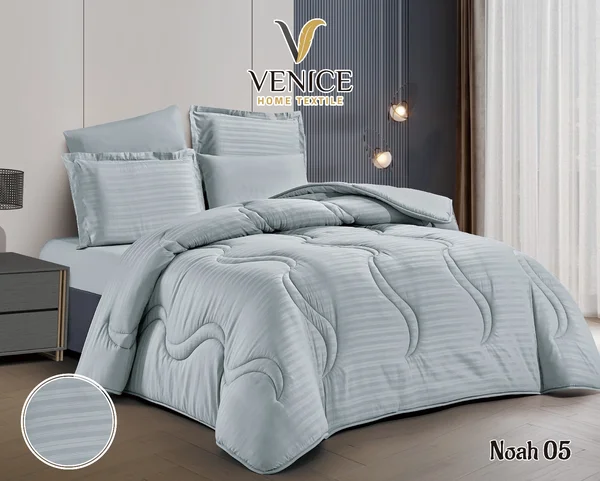 لحاف نهى الفندقي 6 قطع لشخصين جاكار مشجر  noah-05 thumbnail 1