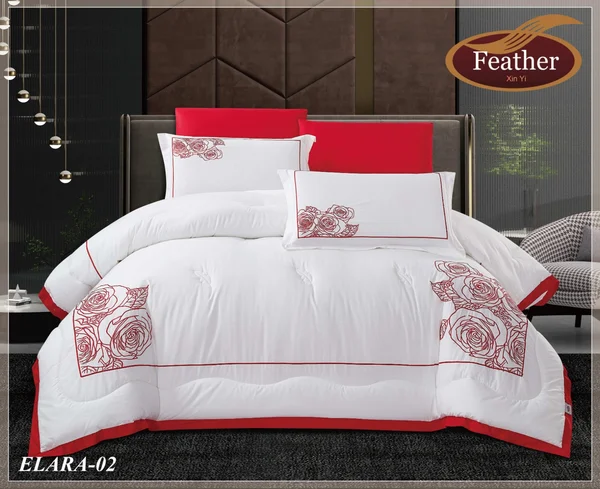 لحاف ايلار  الفندقي من القطن الصافي  100% قياس شخصين | 6 قطع -Elara-02 thumbnail 1