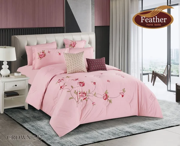 Crown Duvet Cover Set for Two People | 100% Cotton | 6 Pieces - crown-247