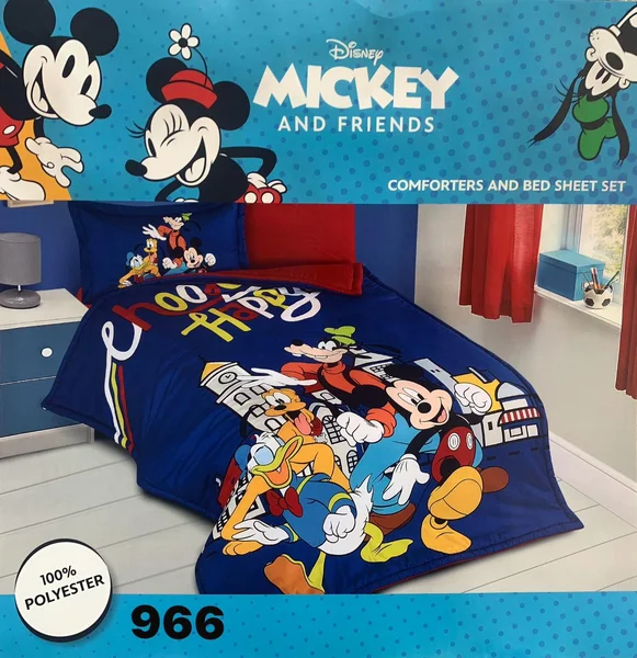 لحاف ديزني الممتع للأطفال | 4 قطع | خامة مايكروفايبر - 966