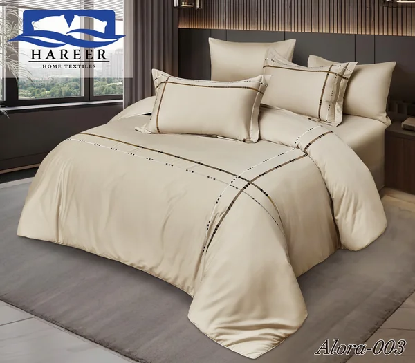 تلبيسة الورا بدون حشوة قطن ٣٠٠ خيط  كينج سايز ٦ قطع - Alora-03