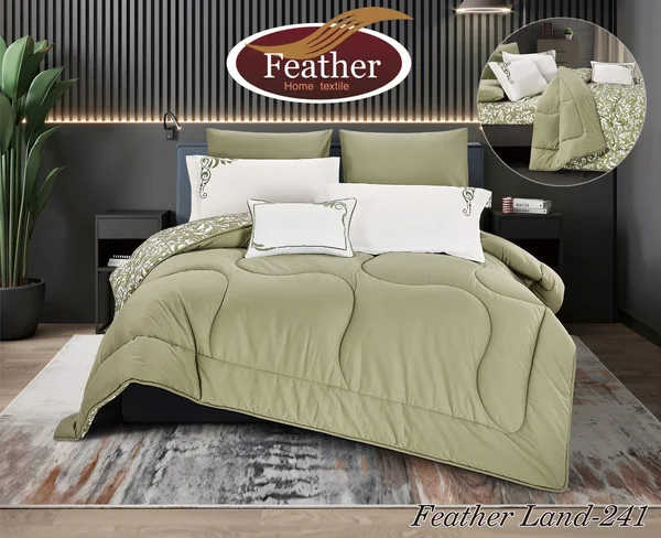 Featherland Hotel Quality Quilt, 100% Cotton, 2-Piece Set - Featherland241 thumbnail 1