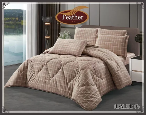 لحاف جينيفر الفندقي قطن 100٪؜ كينج سايز 6 قطع - JENNIFER-05