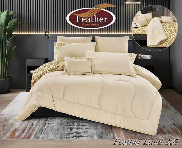 لحاف فذر لاند الفندقي خامة قطن 100 % مقاس شخصين من 7 قطع-Feather land237 thumbnail 1