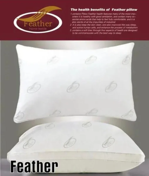 مخدة فذر (Feather) الفندقية المطبوعة | قطن طبيعي 100%