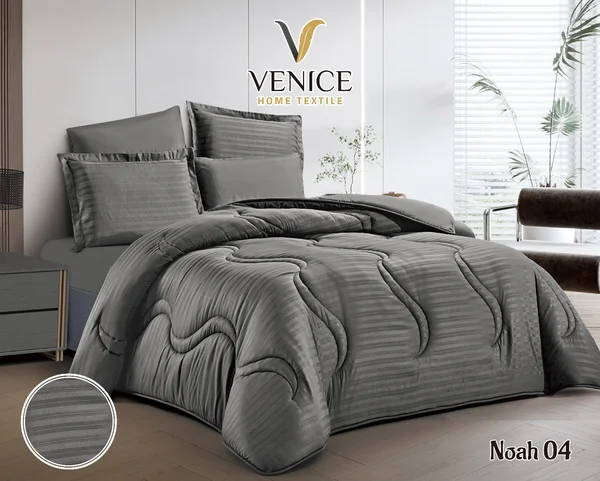 Noah Hotel Quilt Set, 6 Pieces, Jacquard Pattern, for Two People (noah-04) thumbnail 1