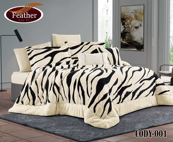 ❄️ CODY Winter Quilt - Double-Sided Faux Fur | 8-Piece Double Size 🛏️ - CODY 01