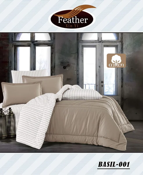 Basil Single Size Quilt, 100% Cotton | Feather Brand | 4 Pieces - BASIL-001
