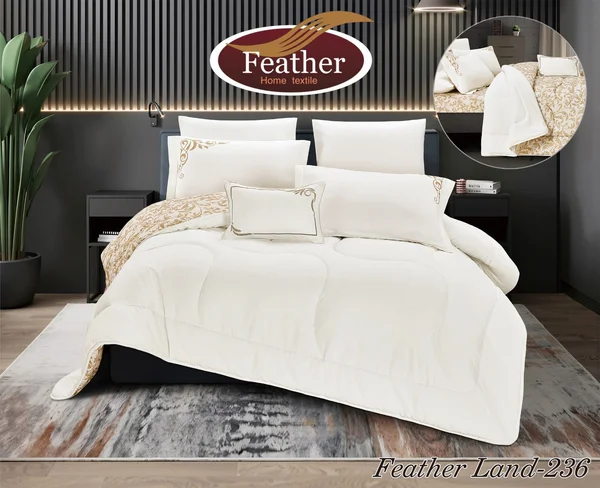 لحاف فذر لاند الفندقي خامة قطن 100 % مقاس شخصين من 7 قطع-Feather land236 thumbnail 1